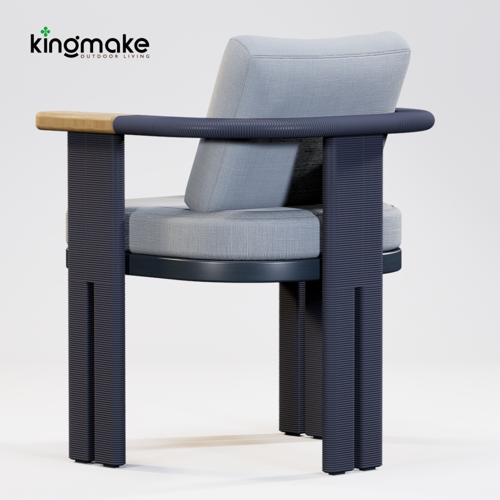 Modern Aluminum Rope Woven Garden Chair KMD18001