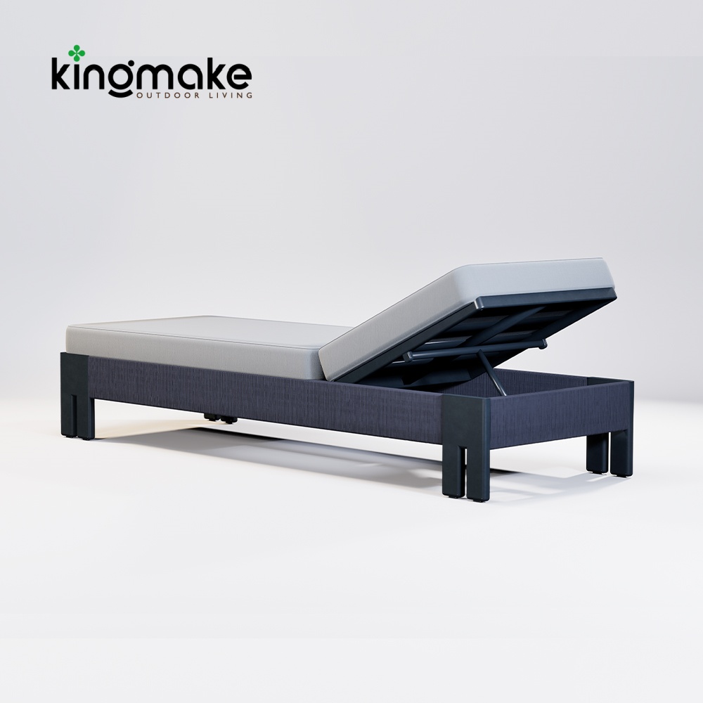 Aluminum Rope Woven Sun Lounger KMD18001