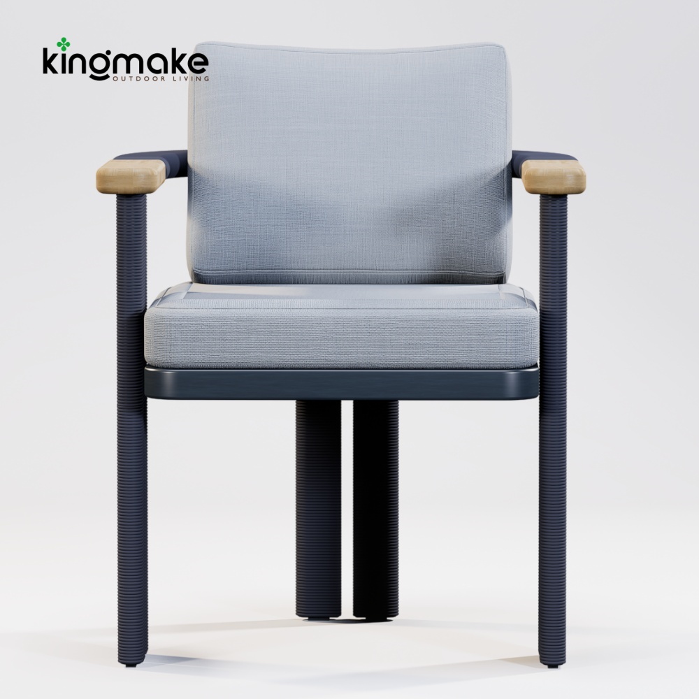 Modern Aluminum Rope Woven Garden Chair KMD18001