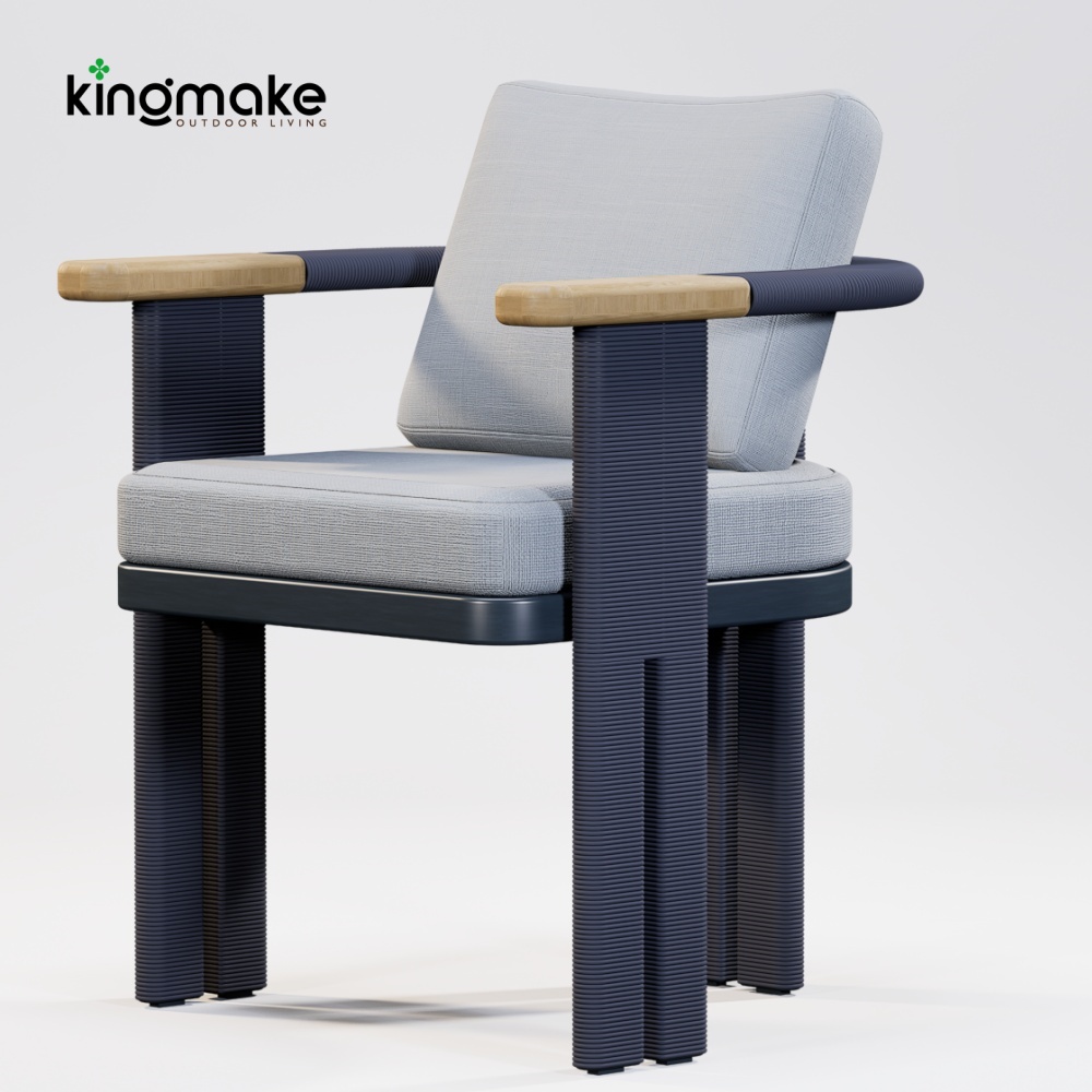Modern Aluminum Rope Woven Garden Chair KMD18001