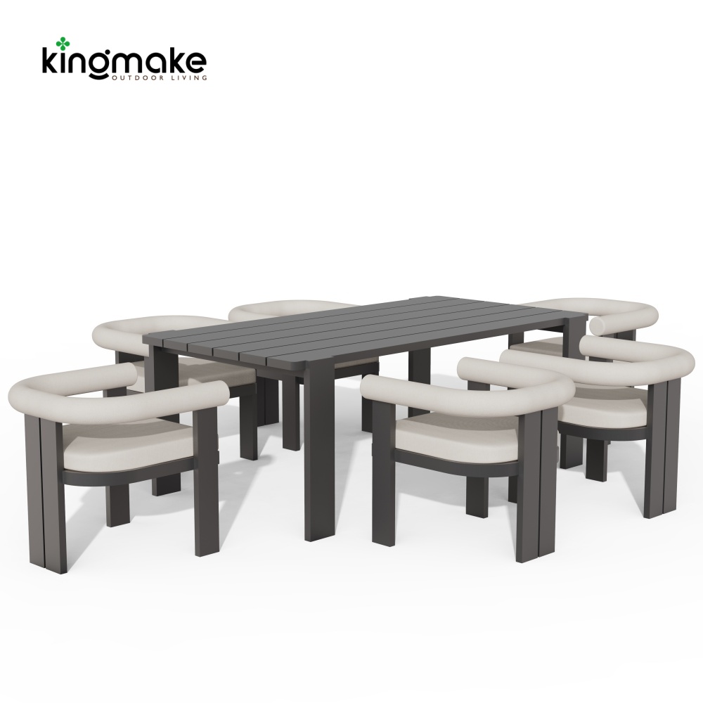 Modern Aluminum Rectangular Outdoor Dining Set – Mali Collection