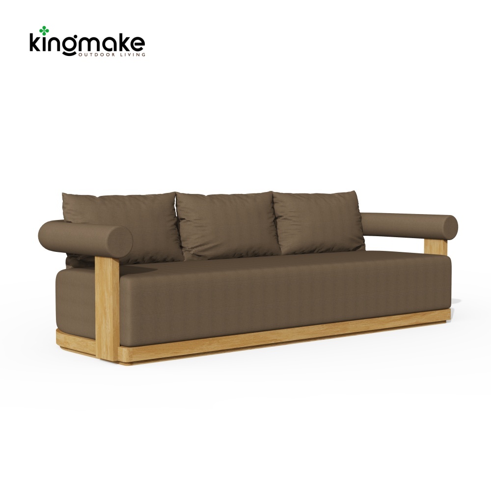 Modern Teak Wood 3-Seater Outdoor Sofa – Mali Collection