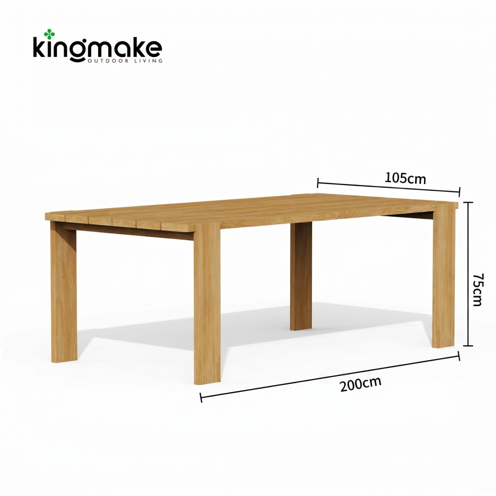 Modern Teak Wood Rectangular Outdoor Dining Set – Mali Collection