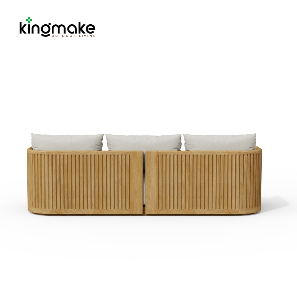 Luxury Amalfi Collection Teak Three-Seater Sofa