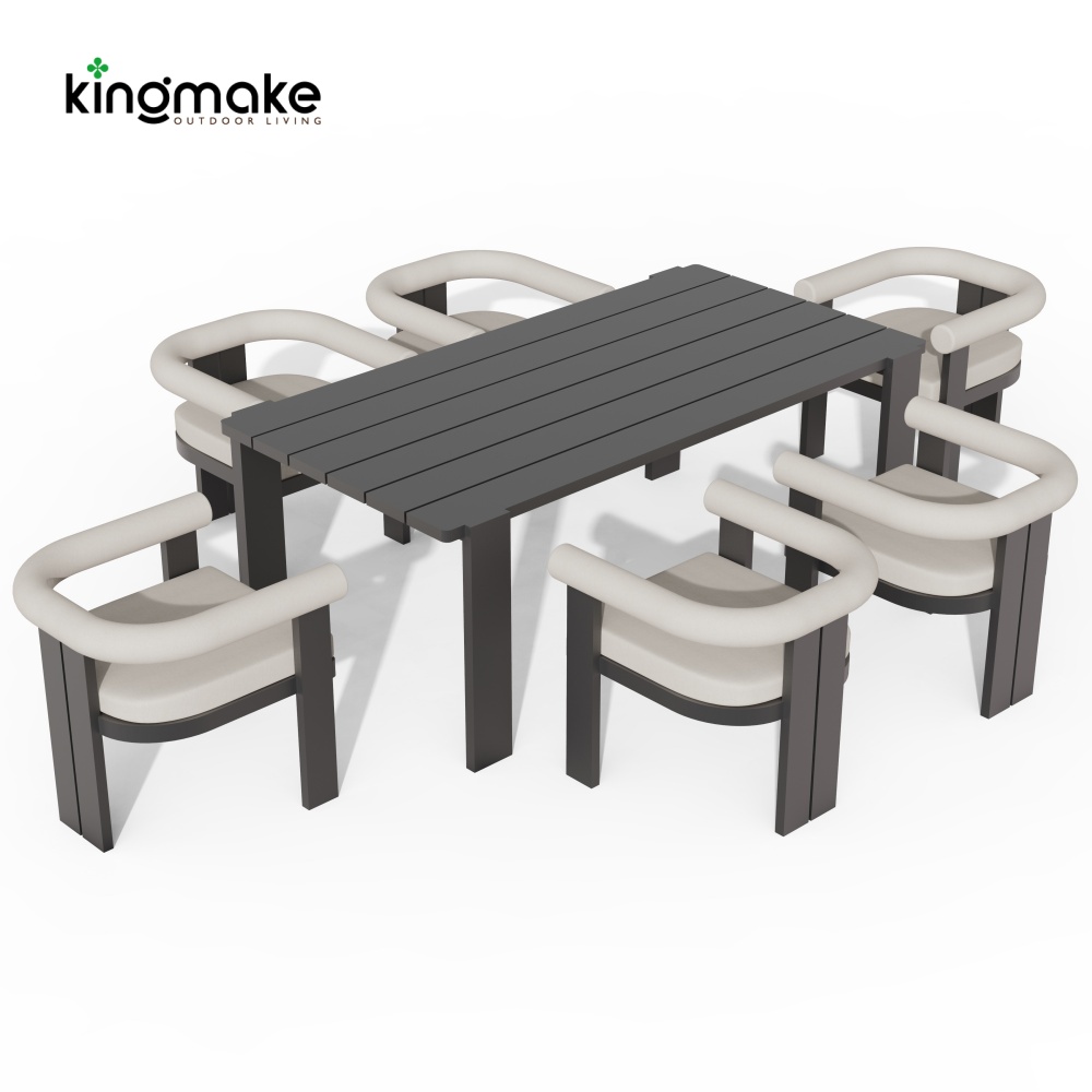 Modern Aluminum Rectangular Outdoor Dining Set – Mali Collection