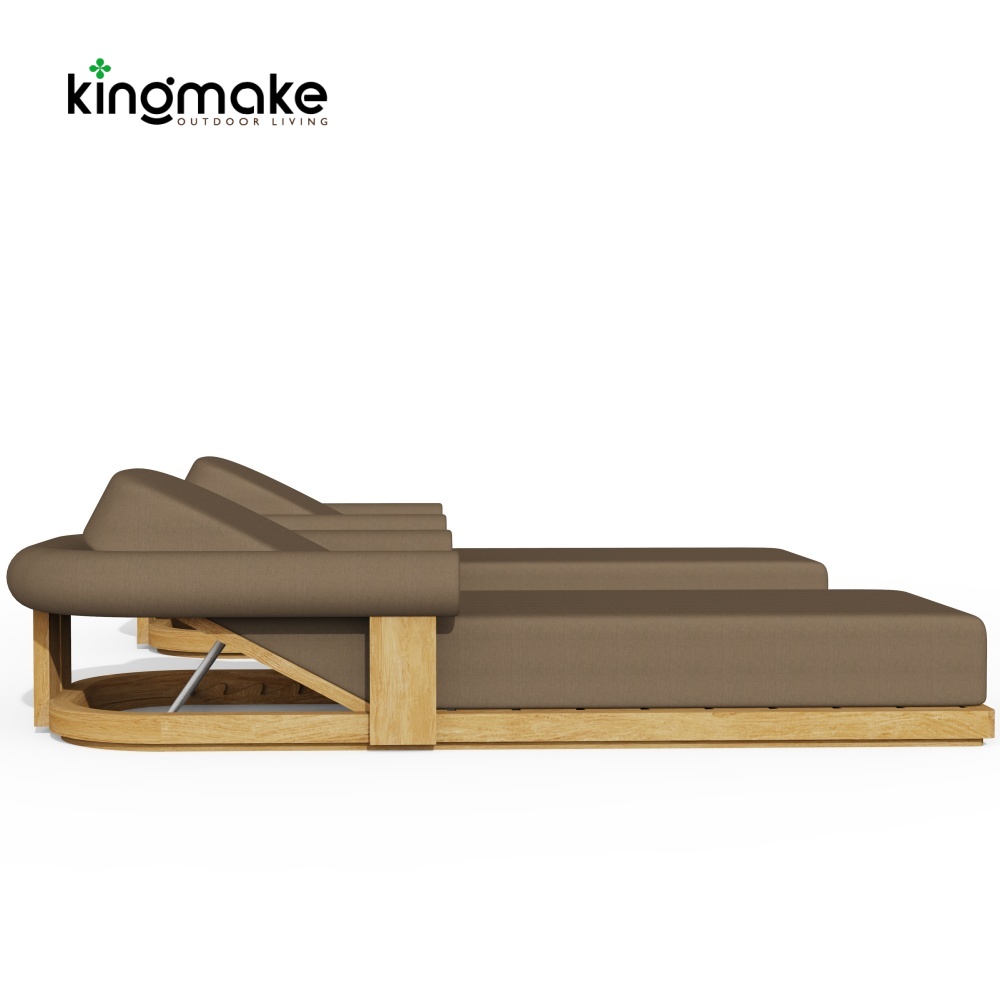 Modern Teak Wood Outdoor Sun Lounger – Mali Collection