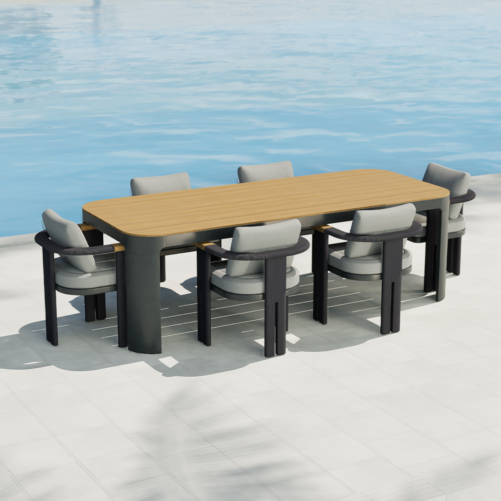 Modern Aluminum Outdoor Dining Set KMD18001