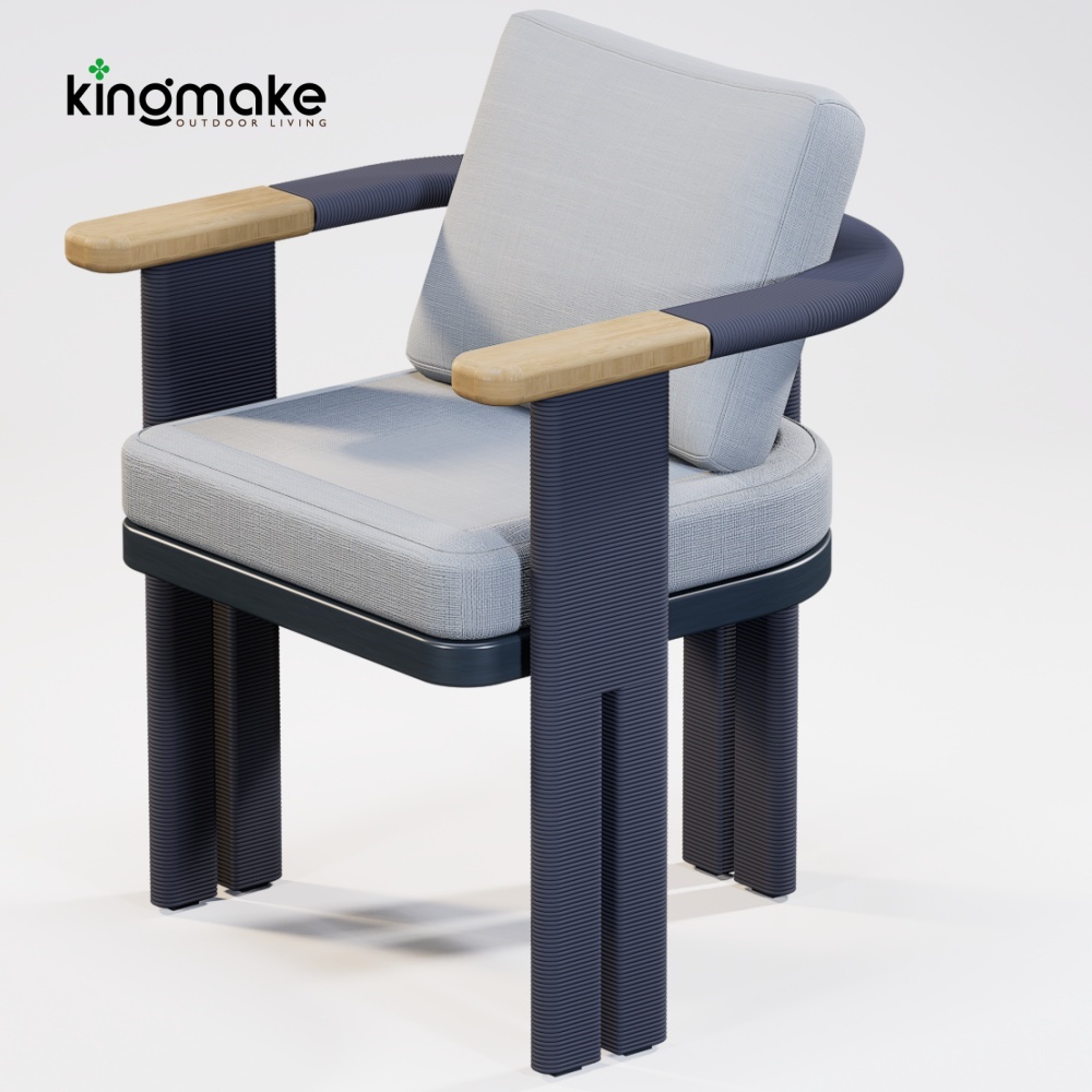 Modern Aluminum Rope Woven Garden Chair KMD18001