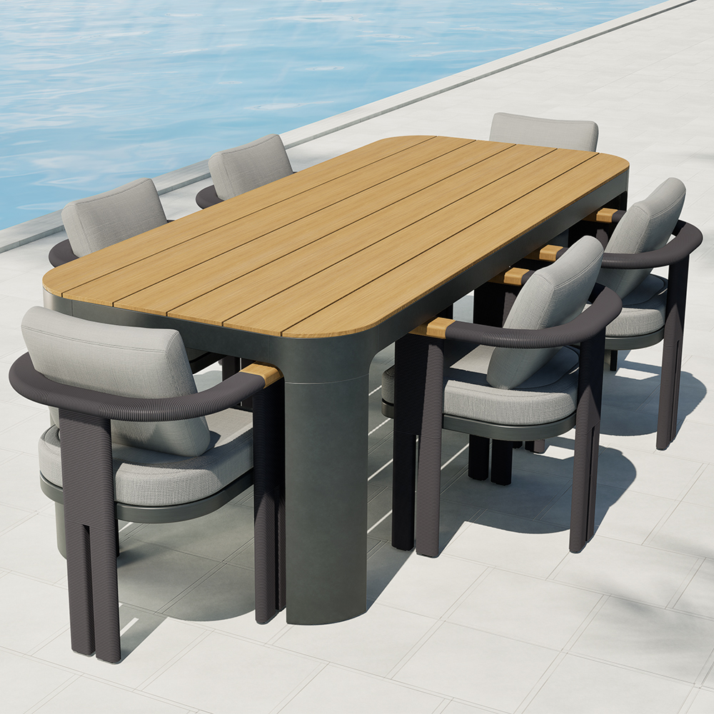 Modern Aluminum Outdoor Dining Set KMD18001