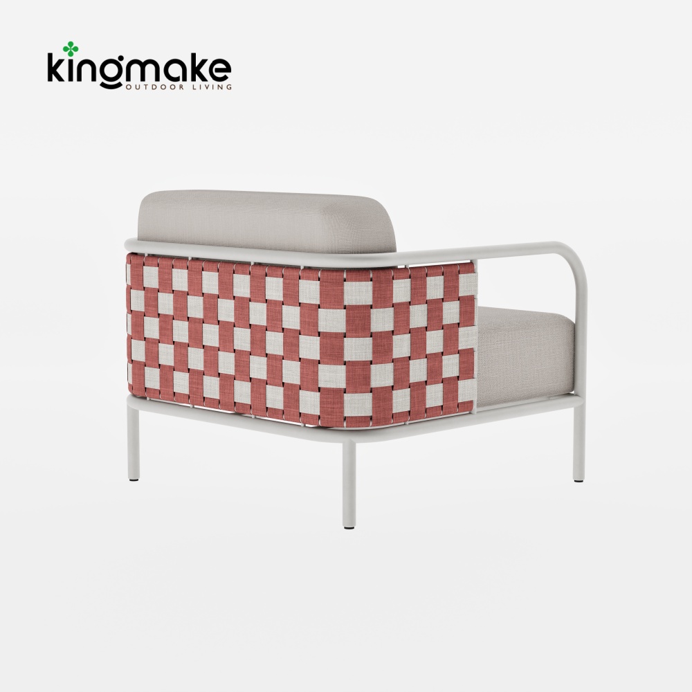 Nex Collection Aluminum Weave Single Sofa 