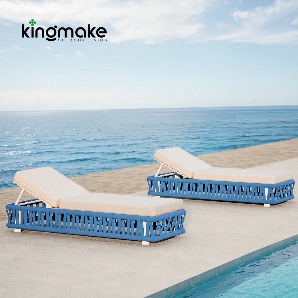 Blue EQ Rope Woven Sun Lounger KMD18005