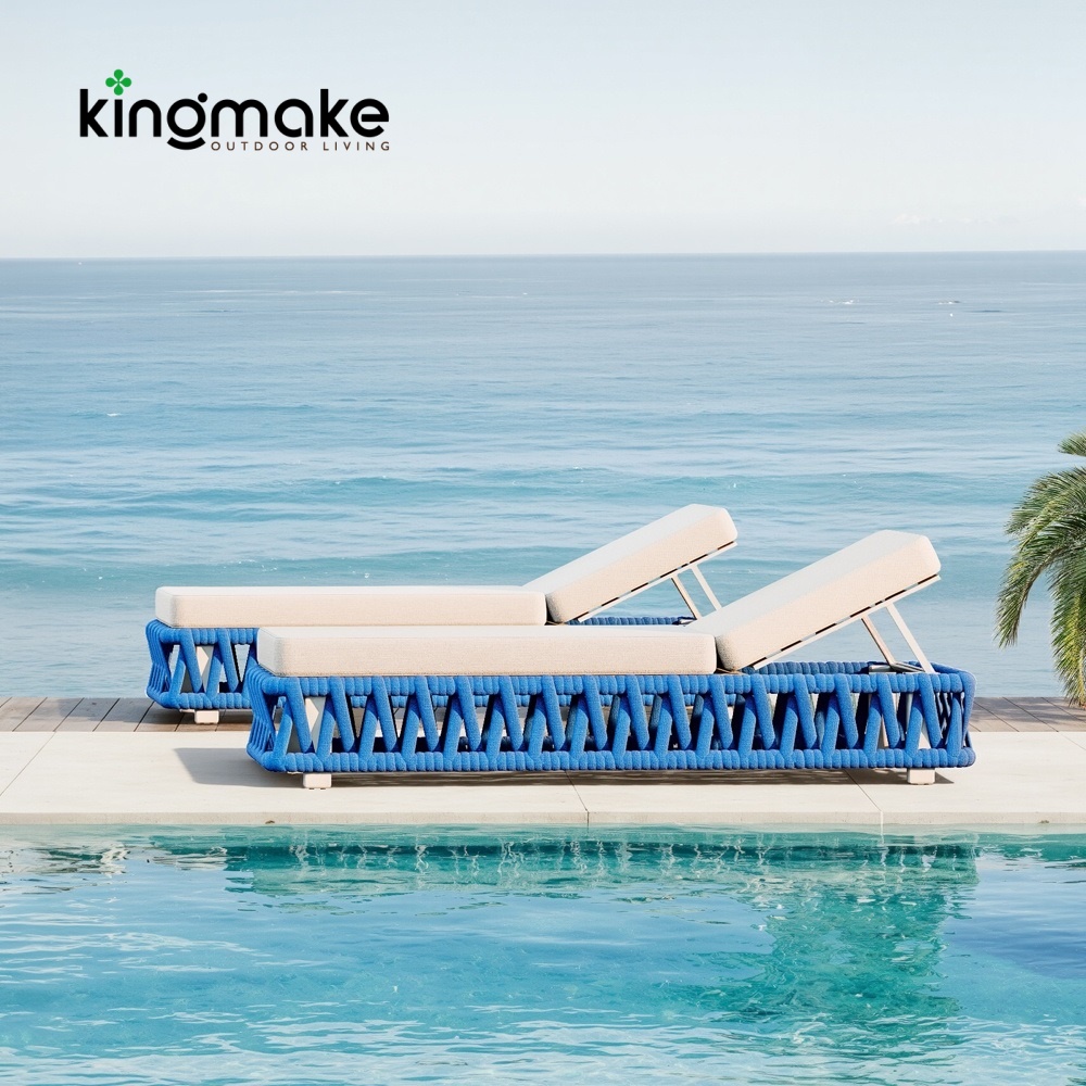 Blue EQ Rope Woven Sun Lounger KMD18005