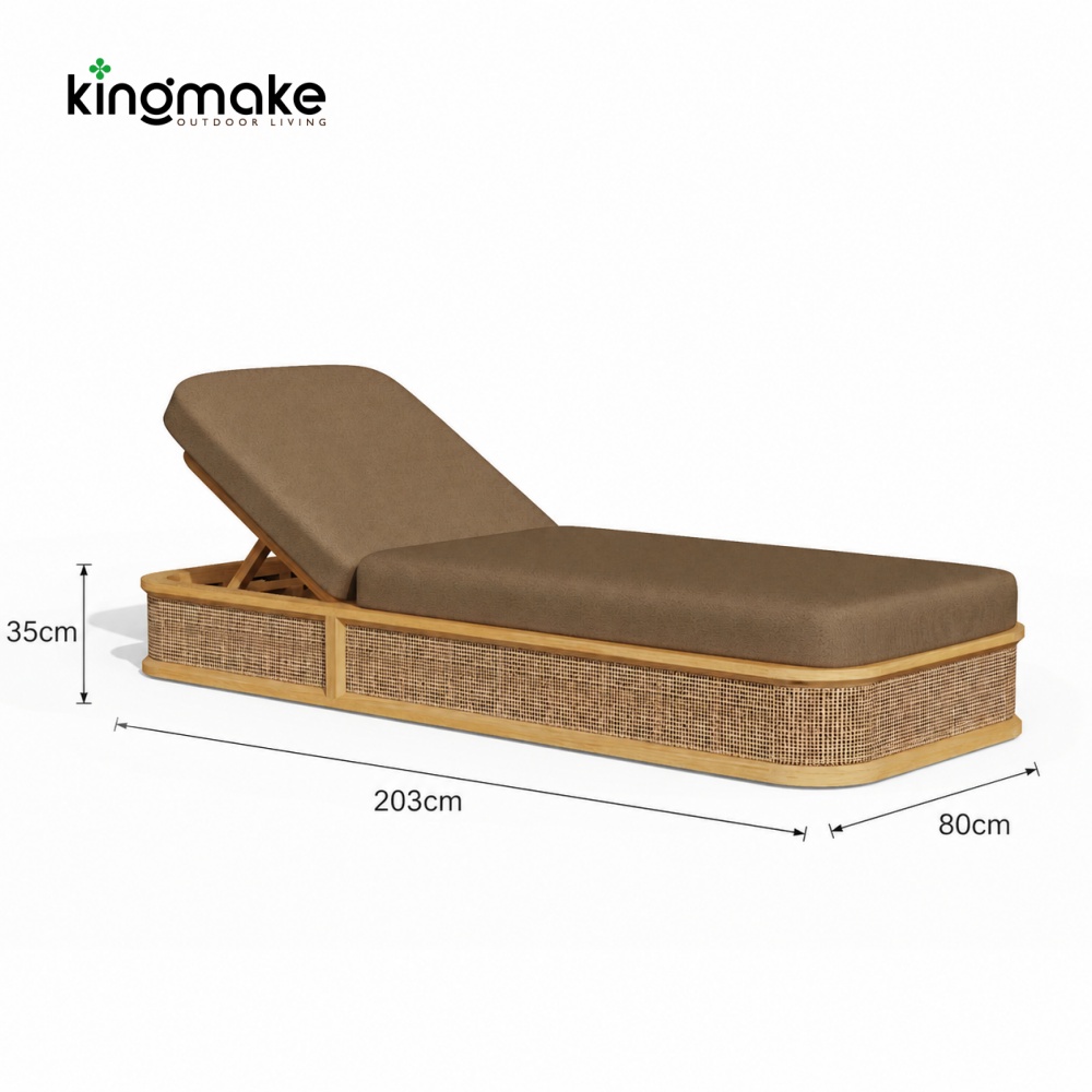 high-end maui cane collection sun lounger