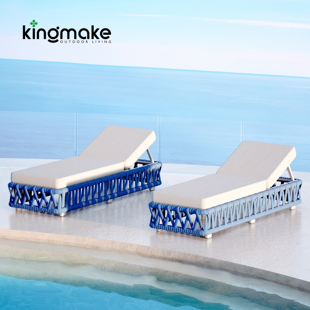 Blue EQ Rope Woven Sun Lounger KMD18005