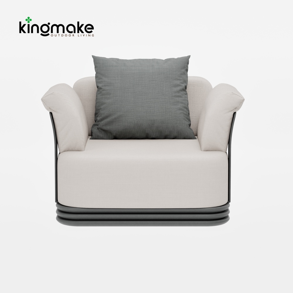 Layva Collection Modern Aluminum Single Sofa