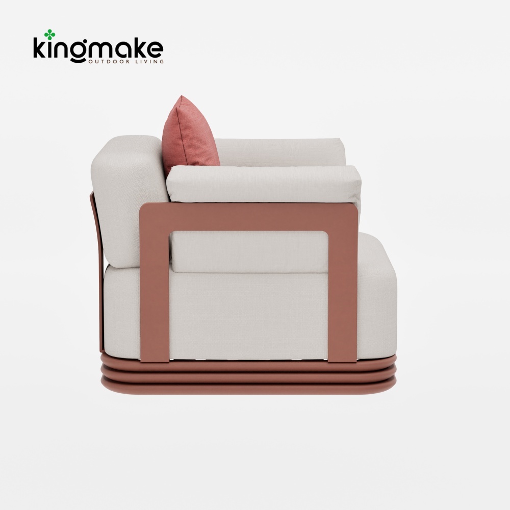 Layva Collection Modern Aluminum Single Sofa
