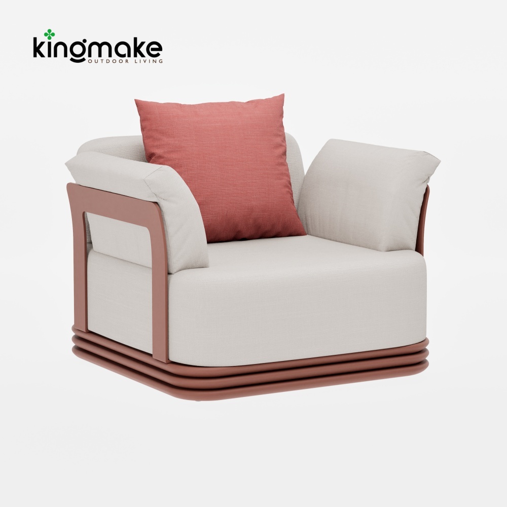 Layva Collection Modern Aluminum Single Sofa