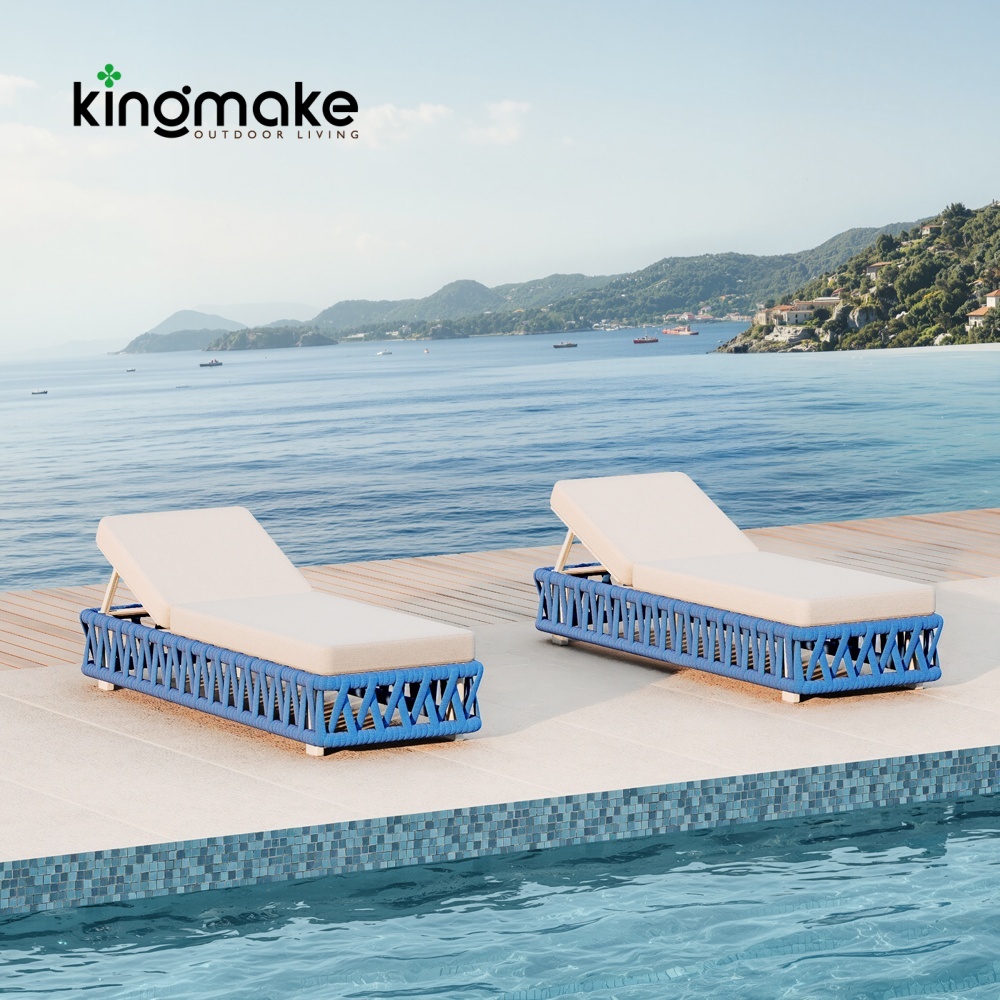 Blue EQ Rope Woven Sun Lounger KMD18005