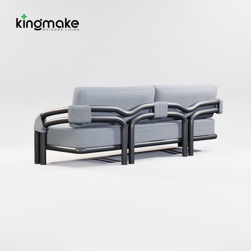 Modern Aluminum Pipeline Collection Two Seaters Sofa KM18015