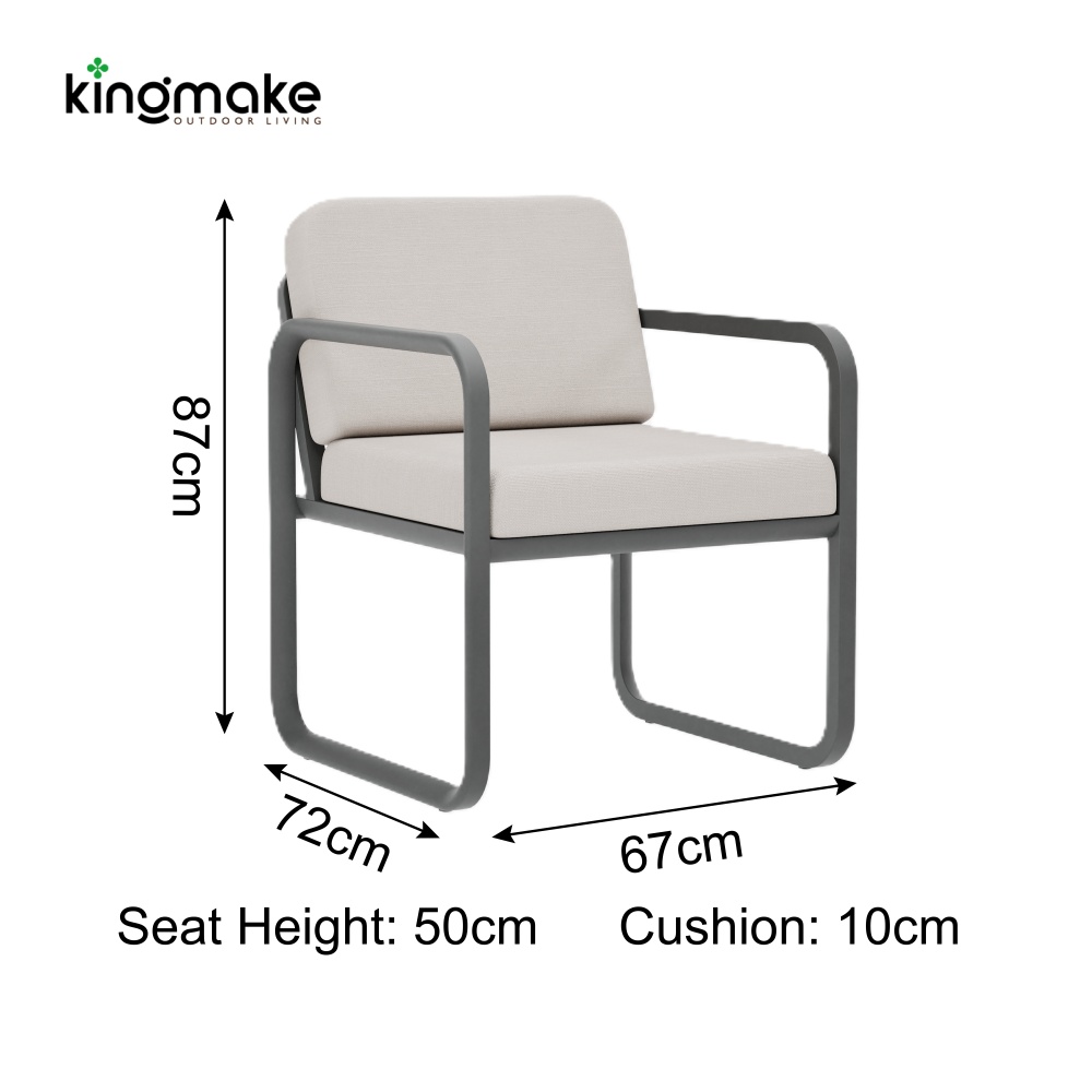Layva Collection Aluminum Outdoor Chair 