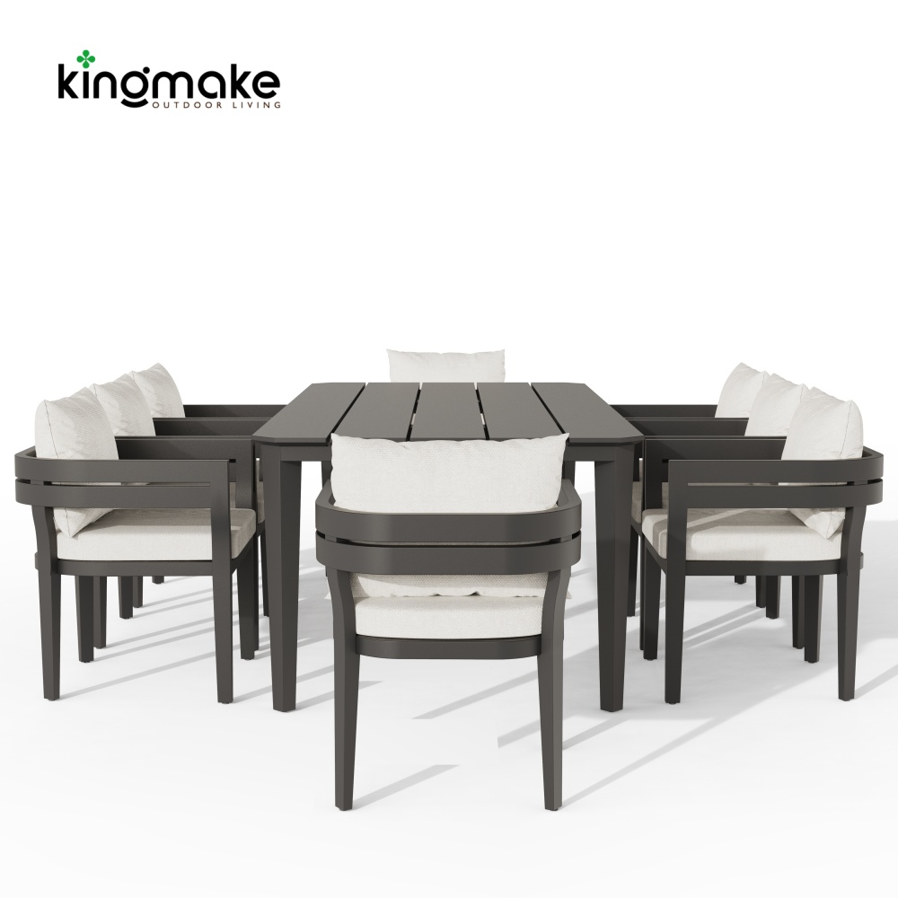 Cima Collection Modern Minimalist Aluminum Outdoor Dining Set