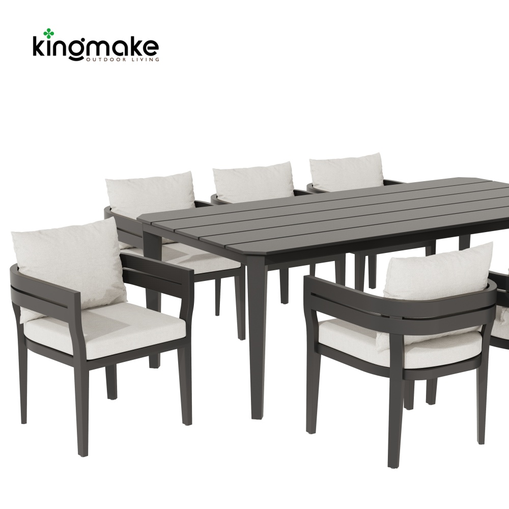 Cima Collection Modern Minimalist Aluminum Outdoor Dining Set