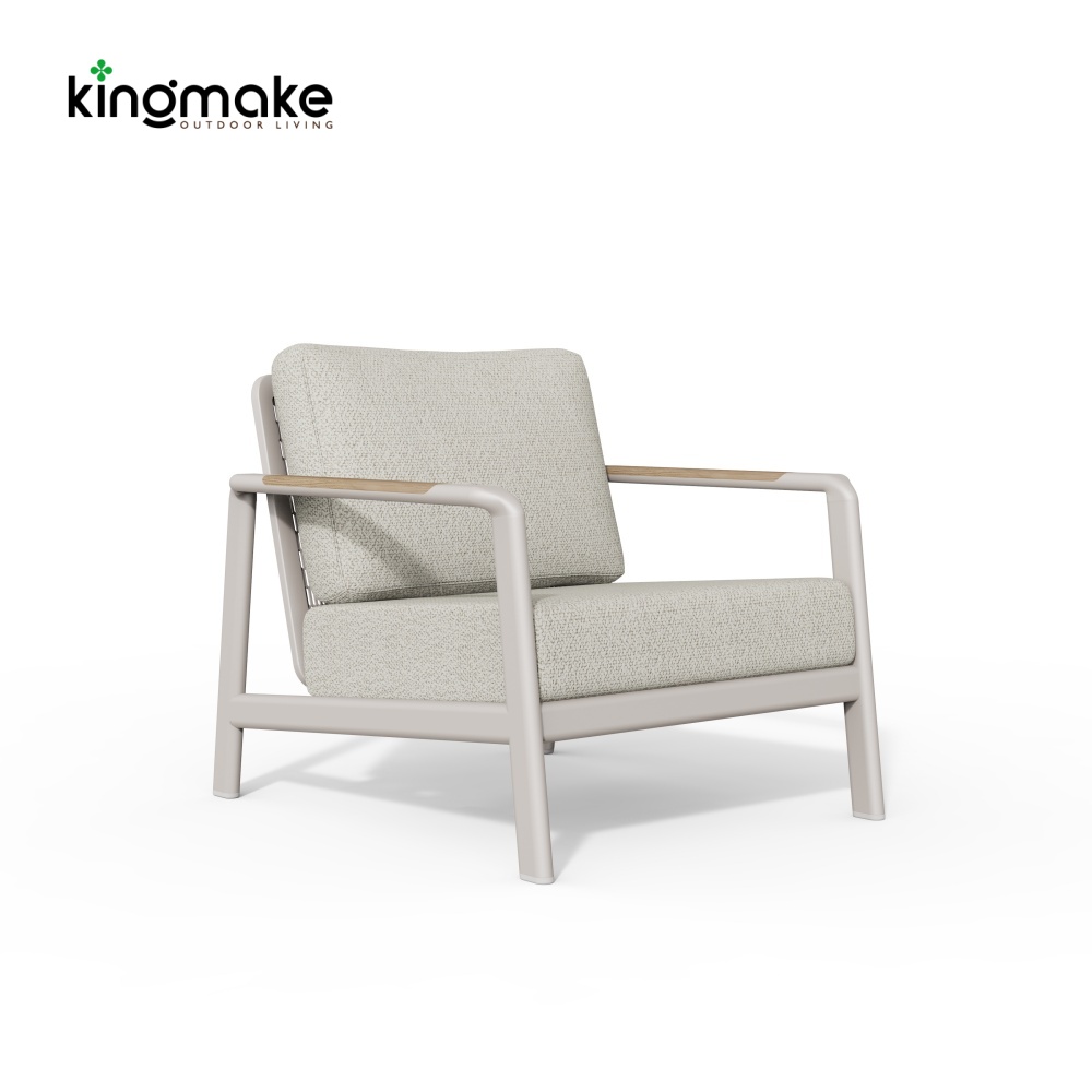Cenxi Collection Aluminum White Outdoor Single Sofa