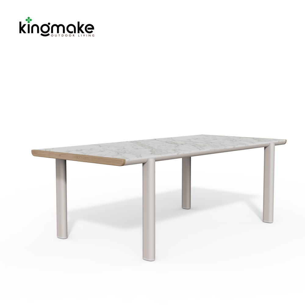 Cenxi Collection Aluminum White Outdoor Dining Set