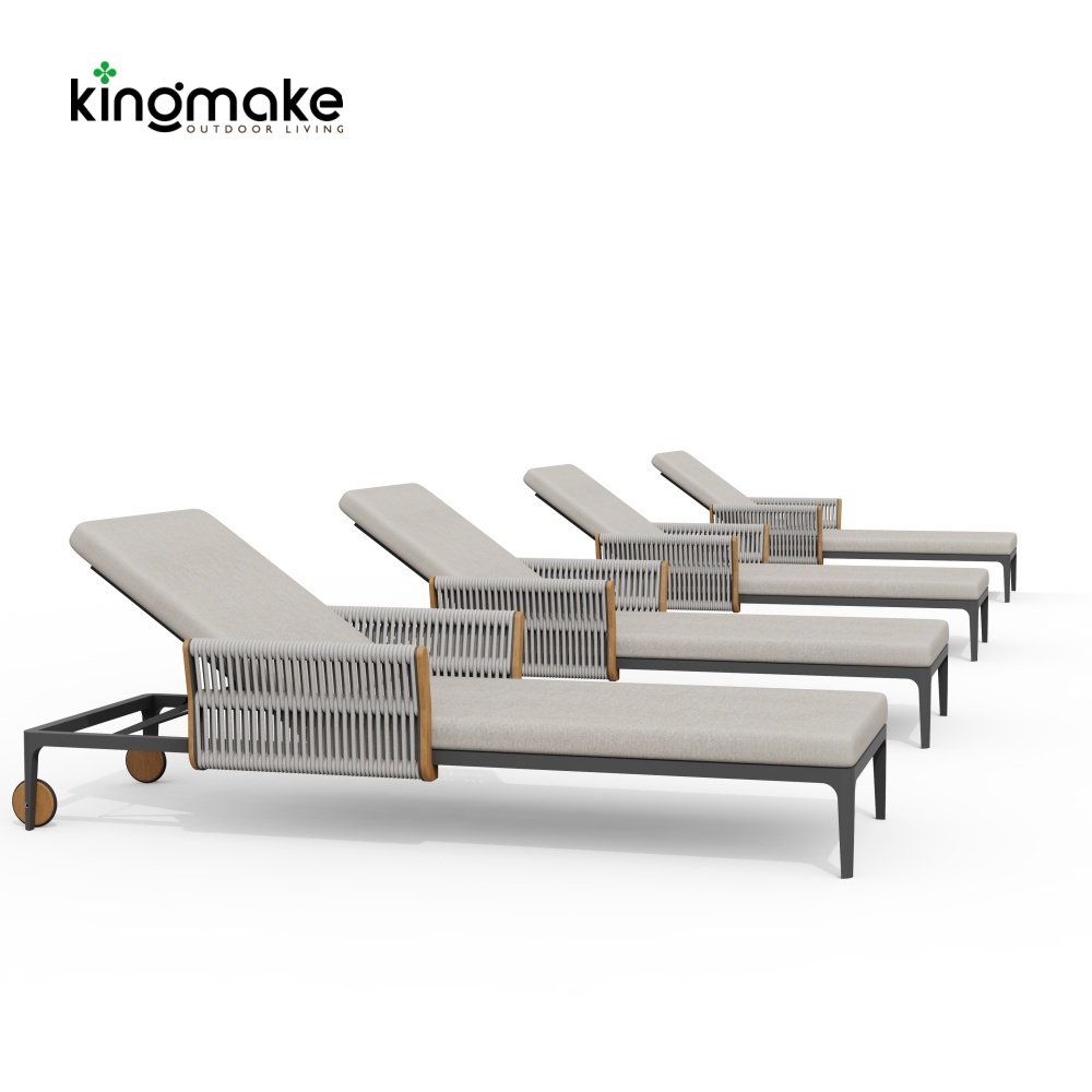 Albert Collection Rope Weave Aluminum Sun Lounger
