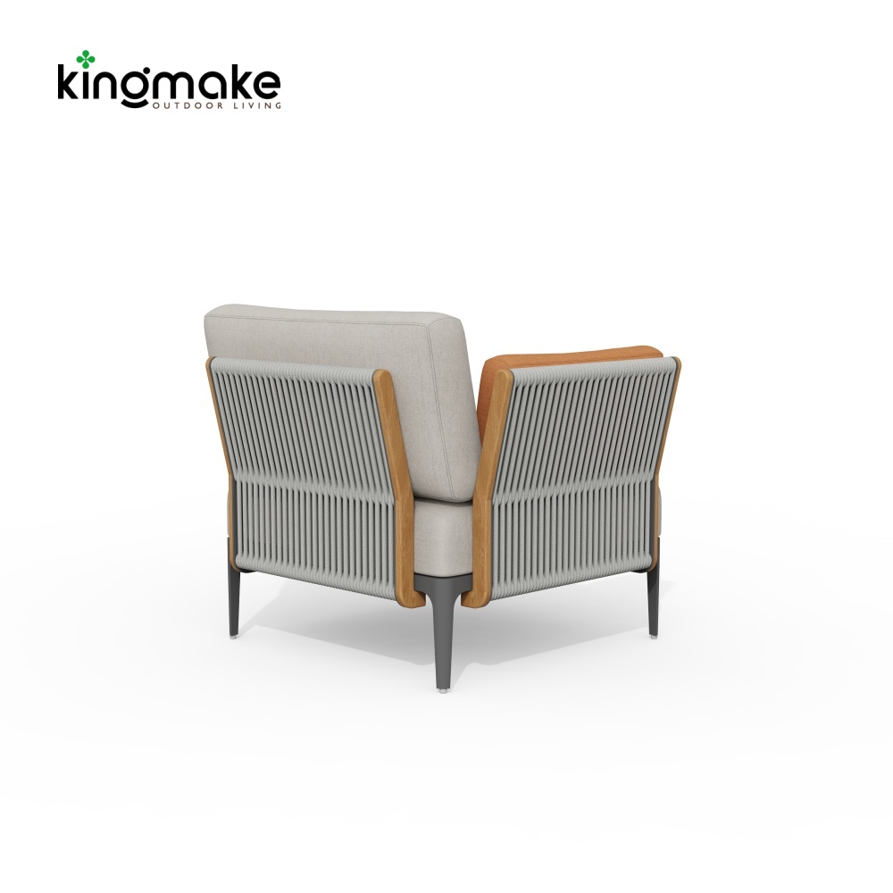 Rope Weave Aluminum Conversation Sofa Set