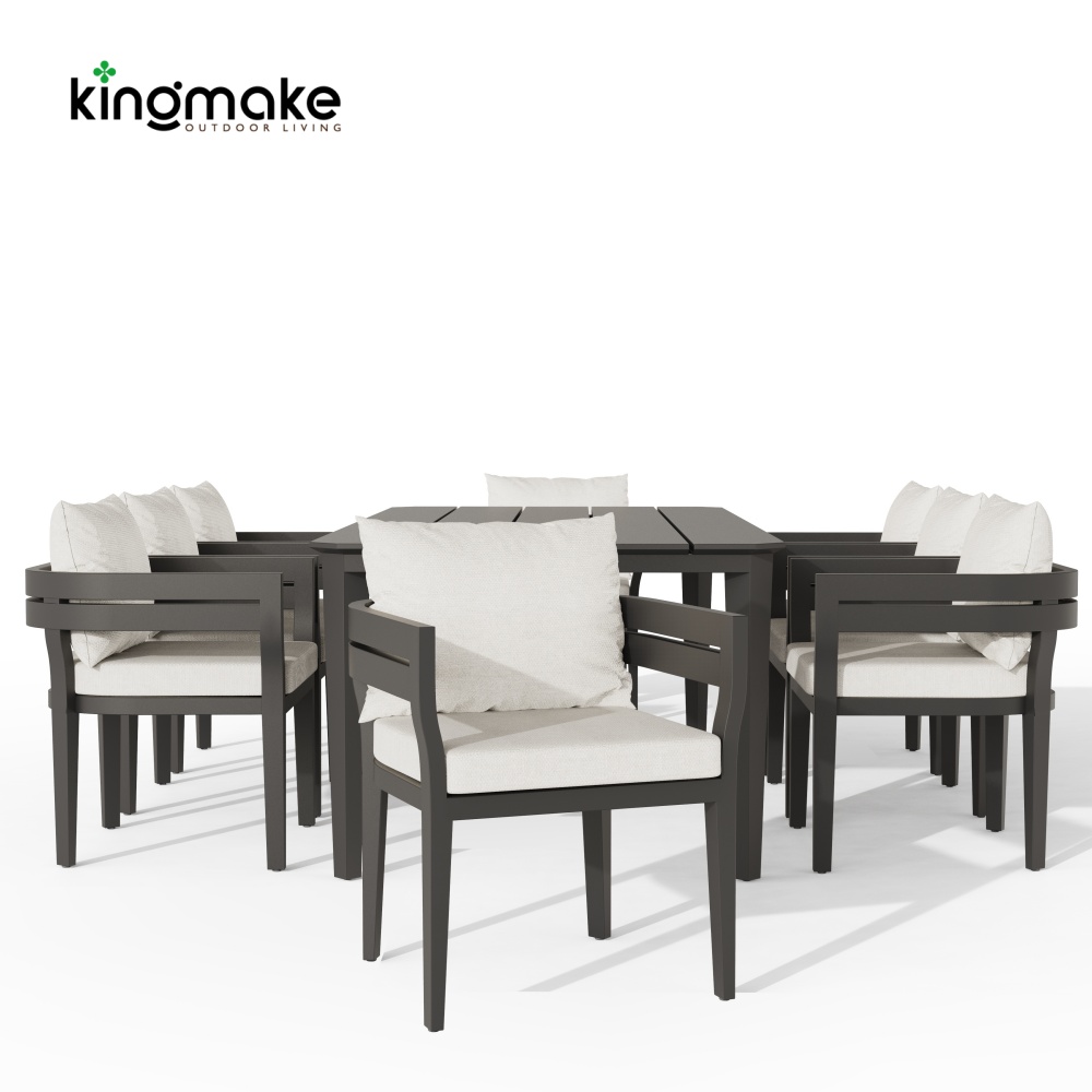 Cima Collection Modern Minimalist Aluminum Outdoor Dining Set
