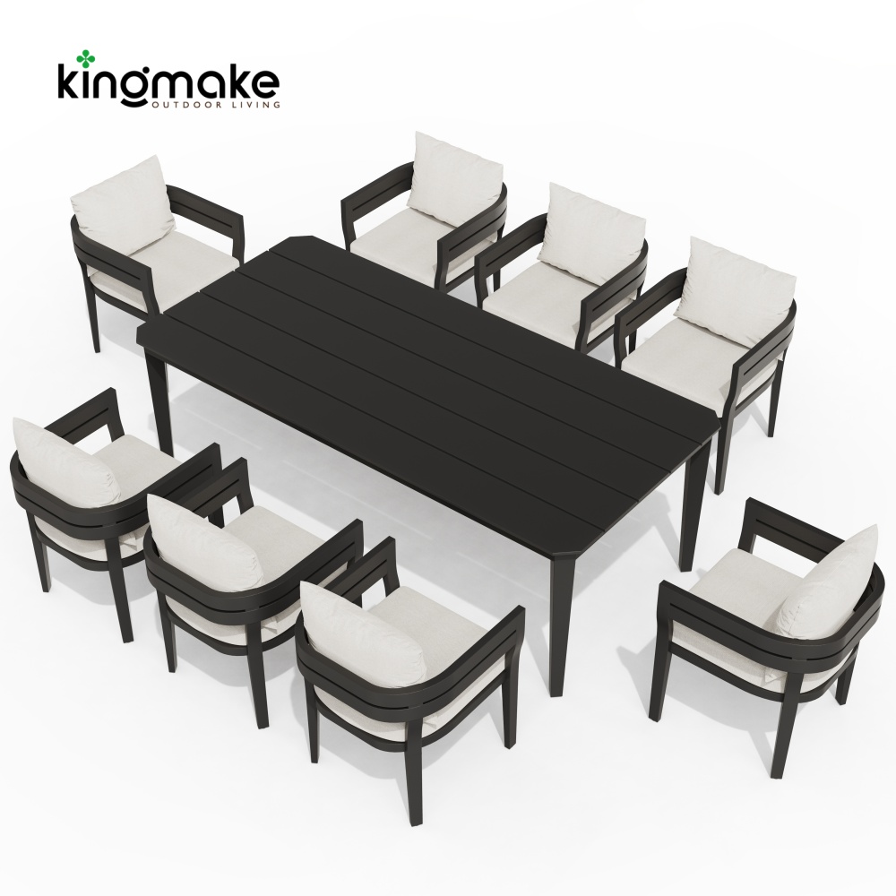 Cima Collection Modern Minimalist Aluminum Outdoor Dining Set
