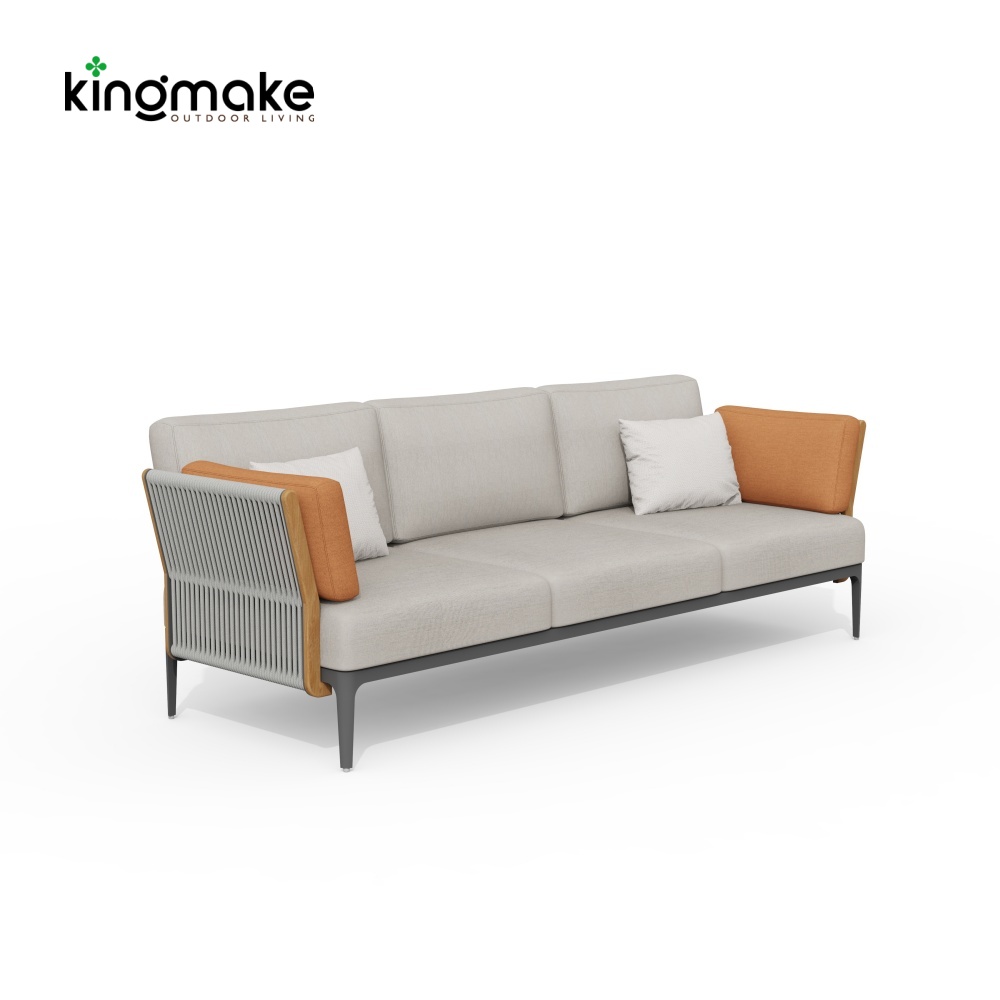 Rope Weave Aluminum Conversation Sofa Set