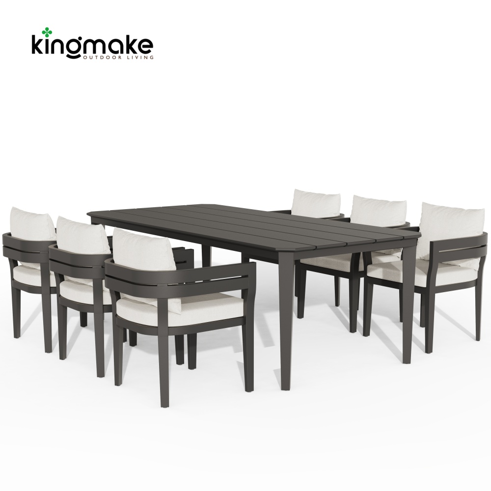 Cima Collection Modern Minimalist Aluminum Outdoor Dining Set