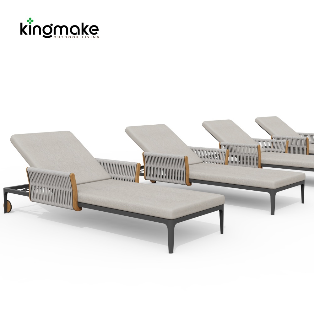 Albert Collection Rope Weave Aluminum Sun Lounger
