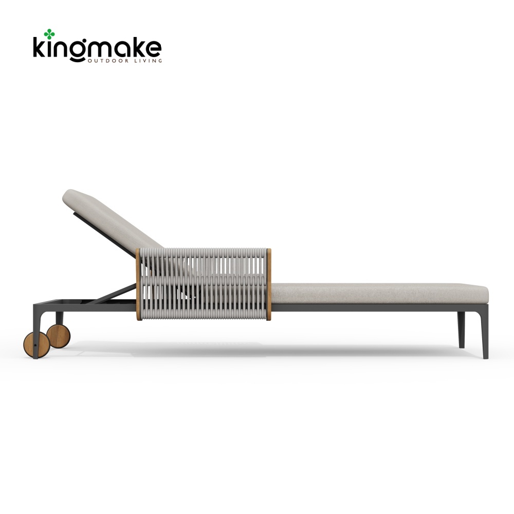Albert Collection Rope Weave Aluminum Sun Lounger