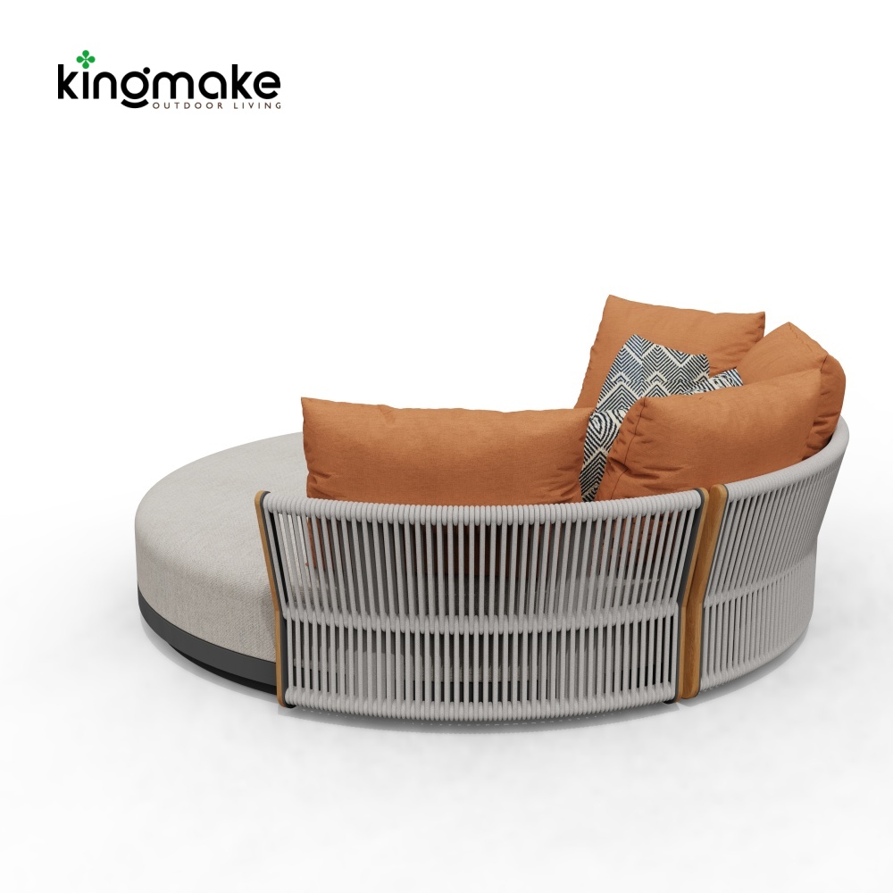 Albert Collection Rope Weave Aluminum Outdoor Daybed