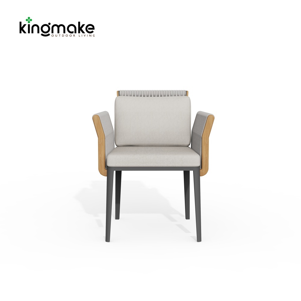 Albert Collection Rope Weave Aluminum Outdoor Dining Chair