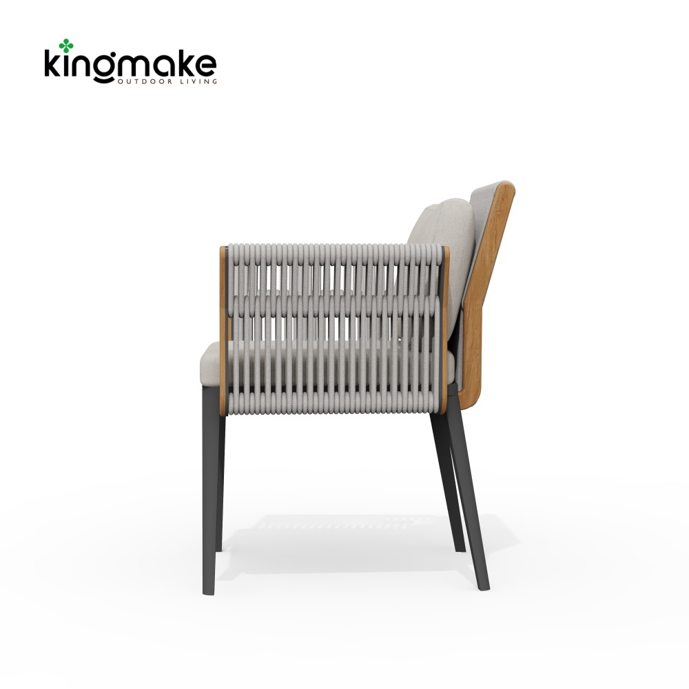 Rope Weave Aluminum Outdoor Dining Set