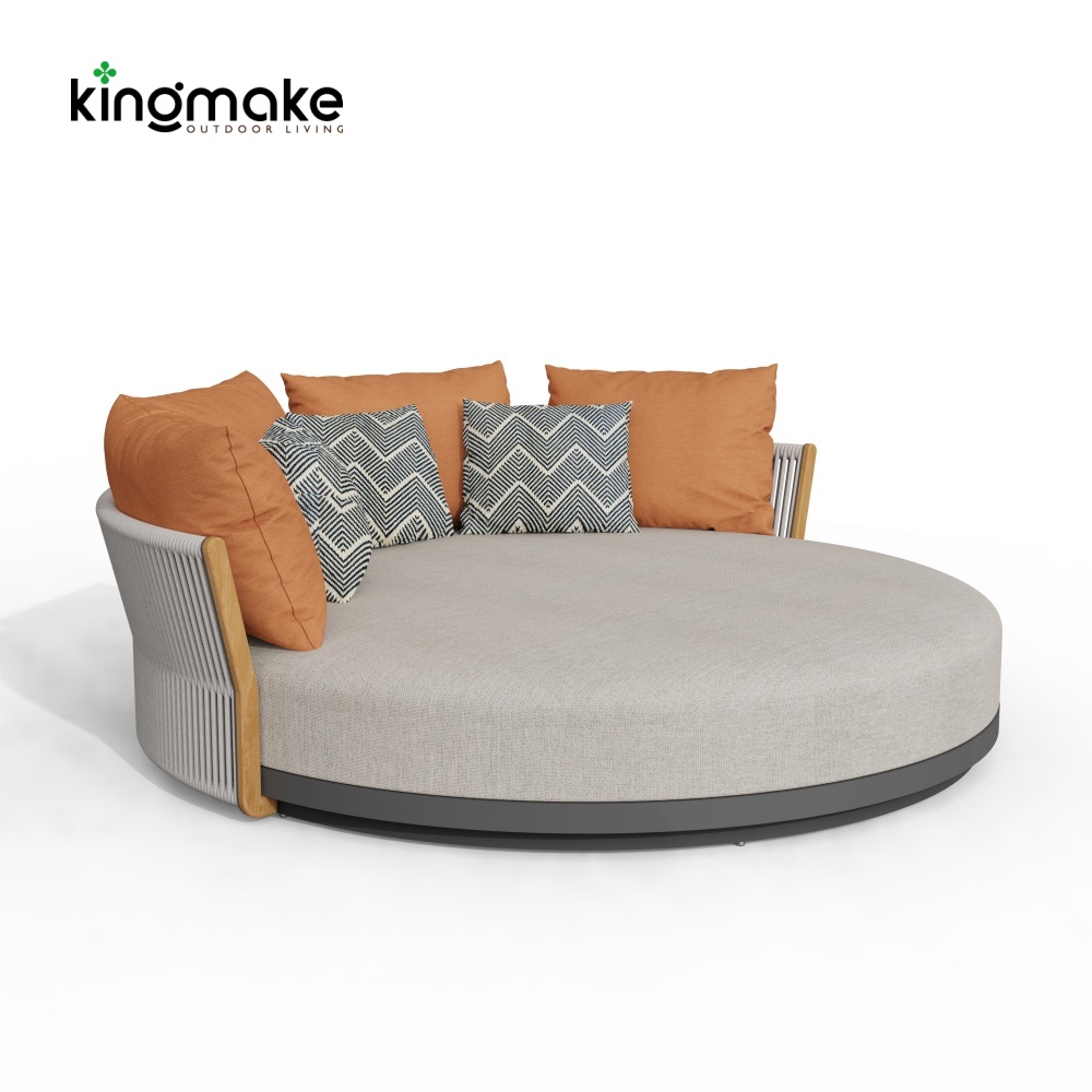 Albert Collection Rope Weave Aluminum Outdoor Daybed