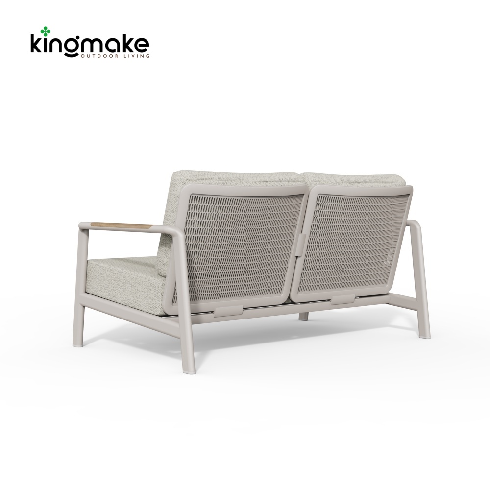 Cenxi Collection Aluminum White Two Seaters Sofa