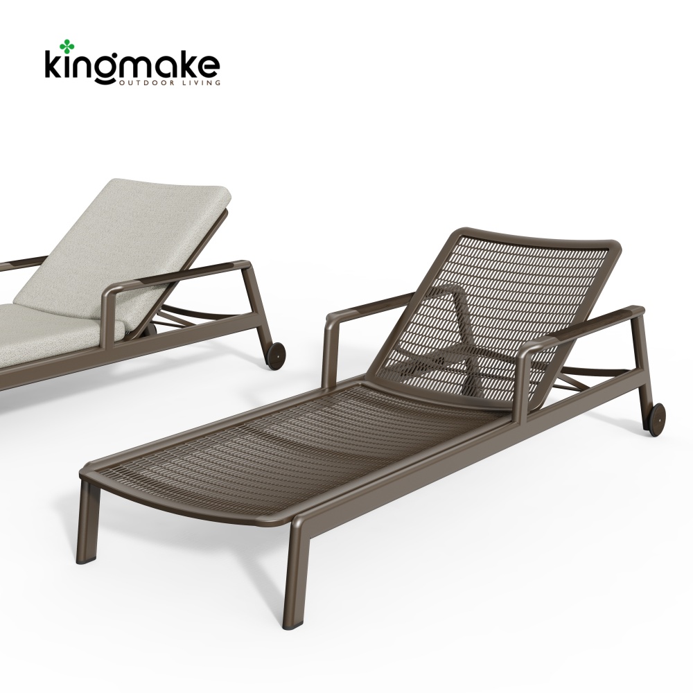 Cenxi Collection Aluminum Adjustable Outdoor Sun Lounger
