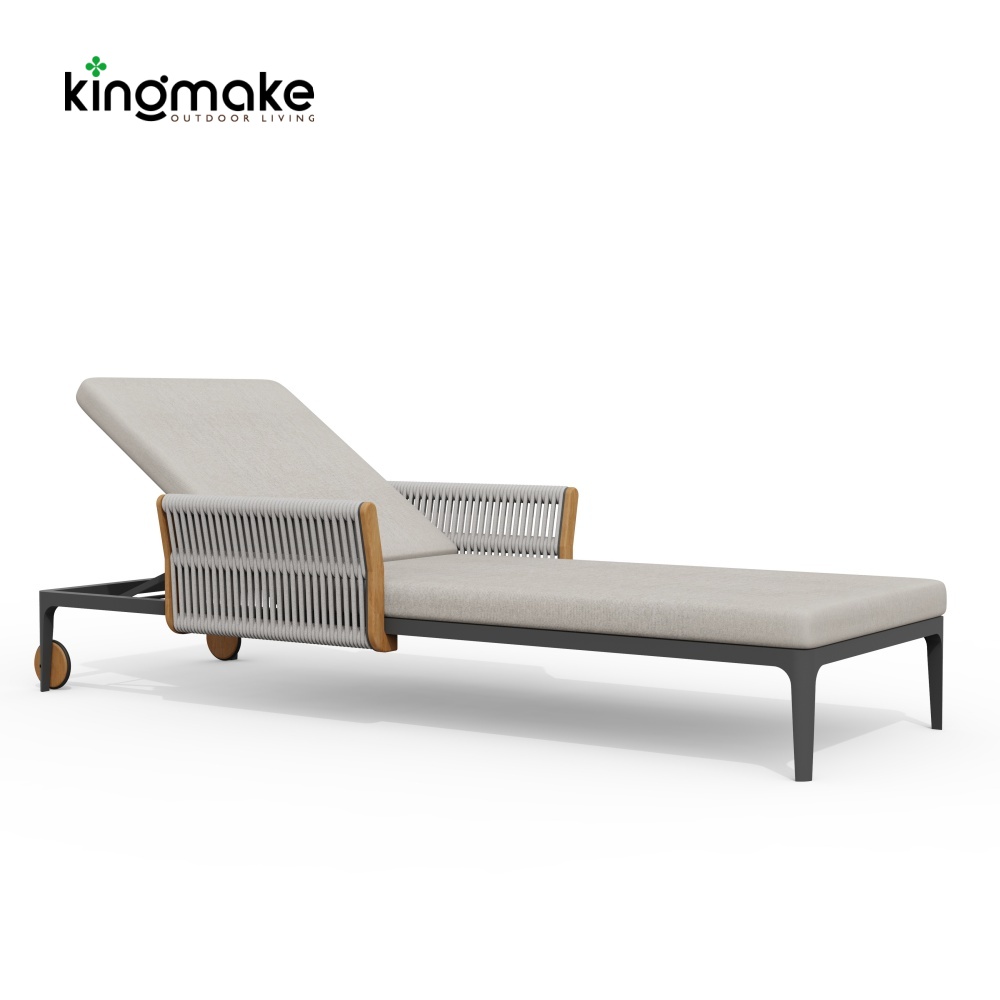 Albert Collection Rope Weave Aluminum Sun Lounger