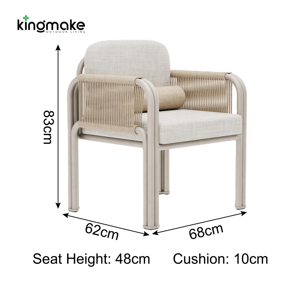 M.Y. Collection Aluminum Arched Outdoor Chair
