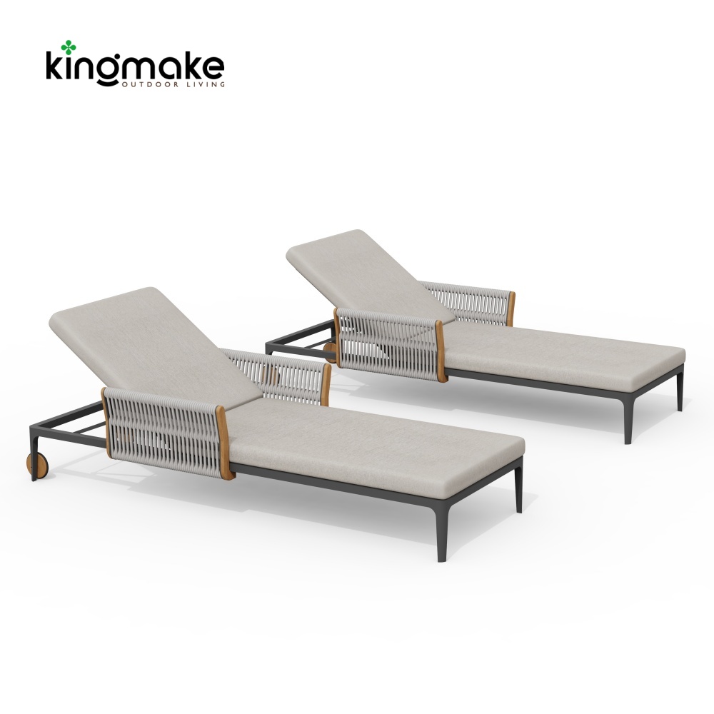Albert Collection Rope Weave Aluminum Sun Lounger