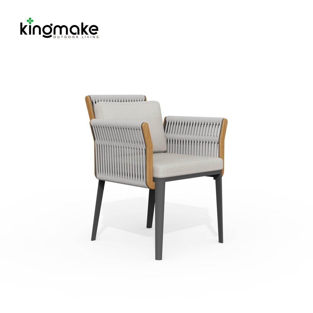 Rope Weave Aluminum Outdoor Dining Set