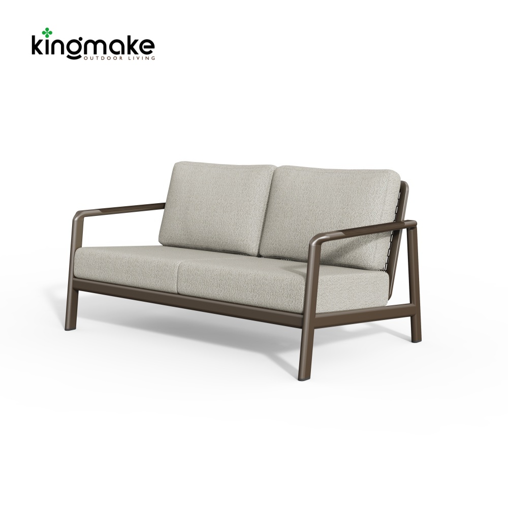 Cenxi Collection Aluminum White Two Seaters Sofa