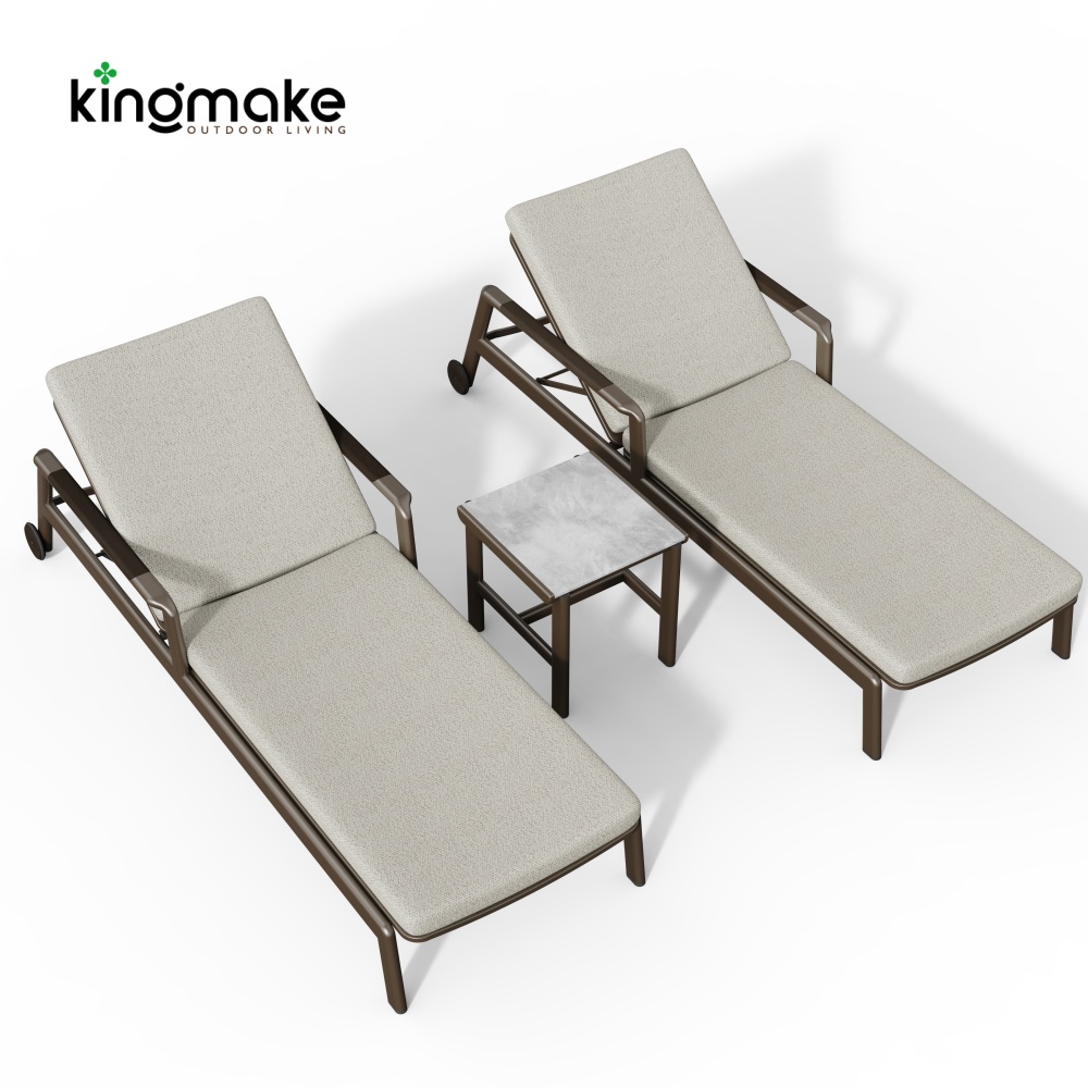 Cenxi Collection Aluminum Adjustable Outdoor Sun Lounger