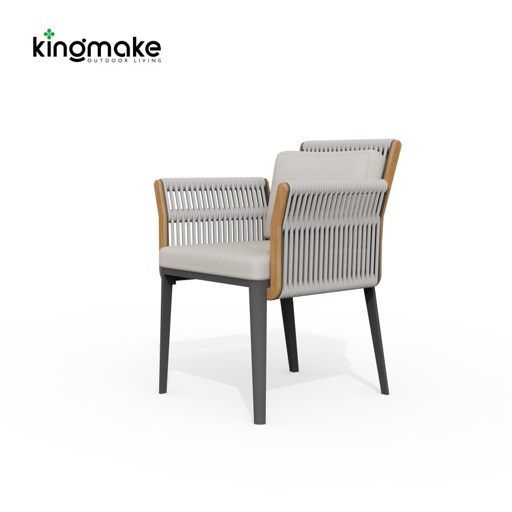 Rope Weave Aluminum Outdoor Dining Set