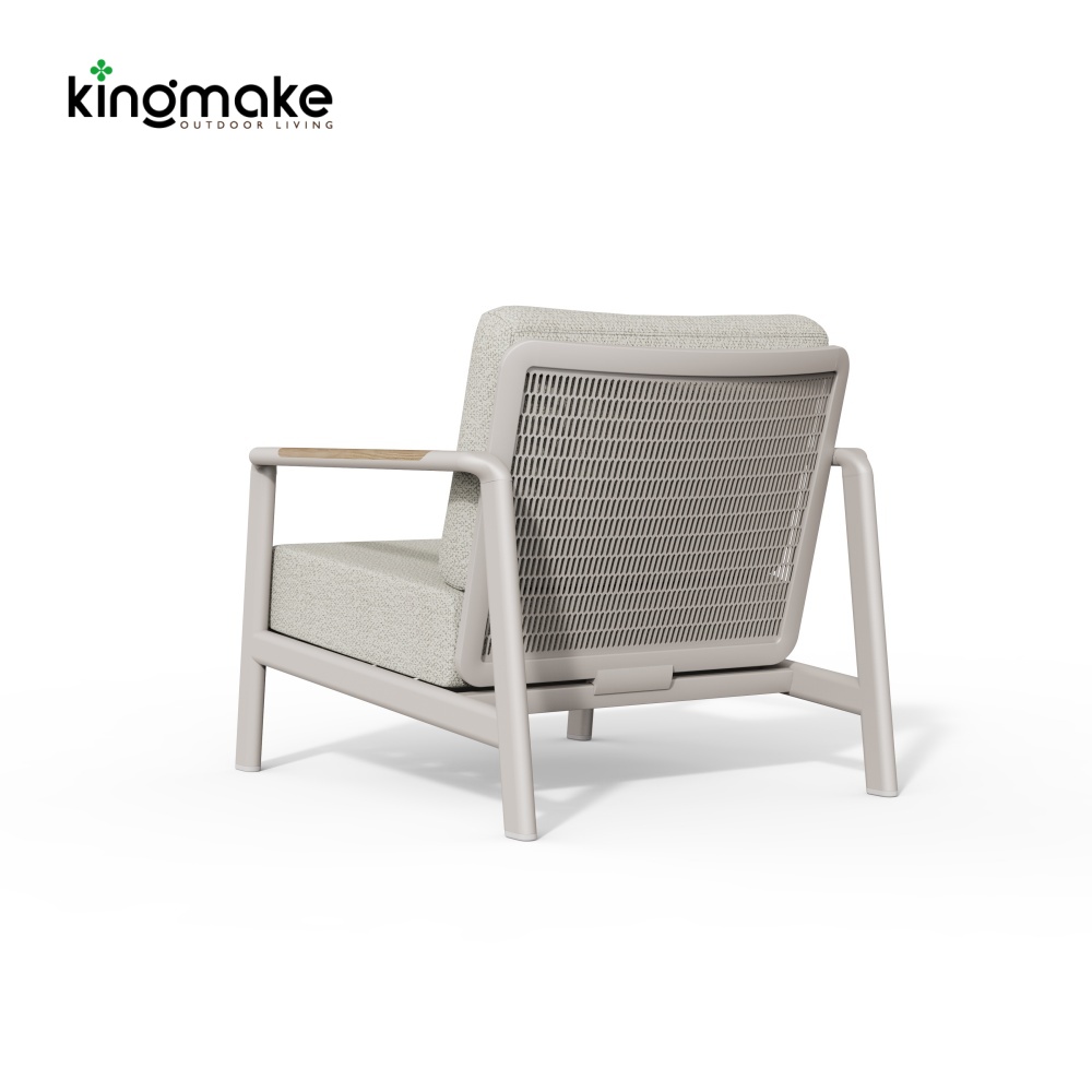 Cenxi Collection Aluminum White Outdoor Single Sofa